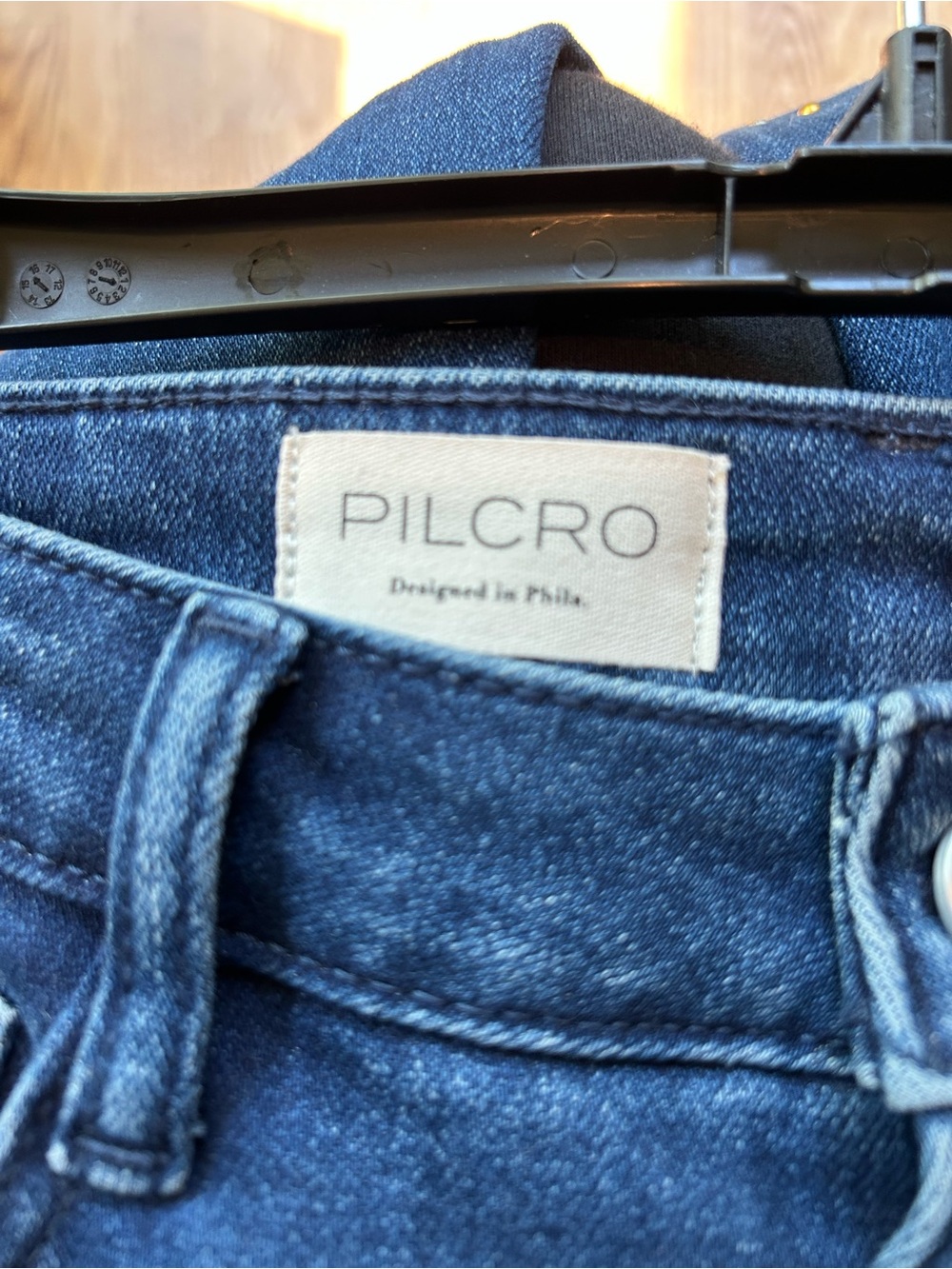 Pilcro Embellished Flare Leg Jeans - Dark Blue - Picture 5 of 8